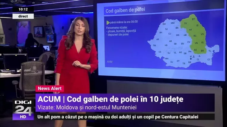 A fost emis Cod galben de polei in zece judete