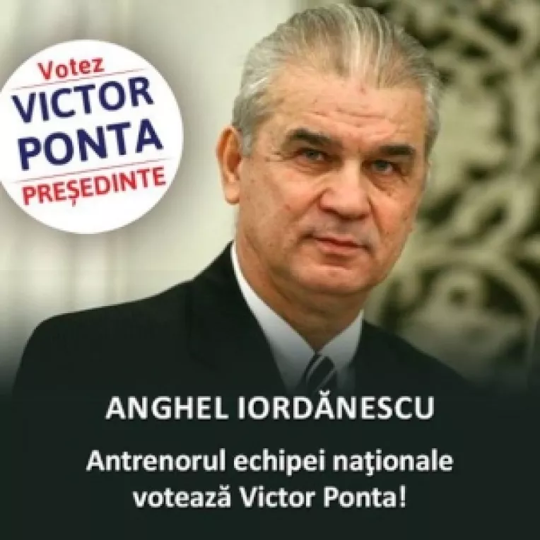 Anghel Iordanescu, antrenorul echipei nationale, voteaza Victor Ponta!