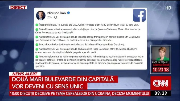 Doua artere mari din Bucuresti devin drumuri cu sens unic, de luni