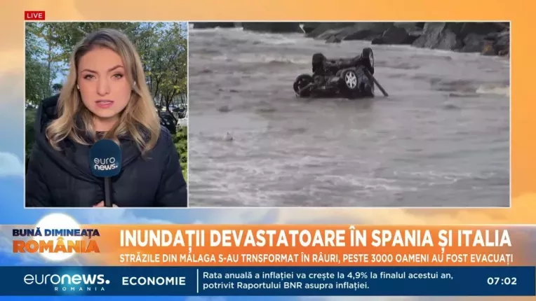 Inundatii in Spania: Regiunea Valencia risca, din nou, sa intre sub ape. Evacuari la Malaga