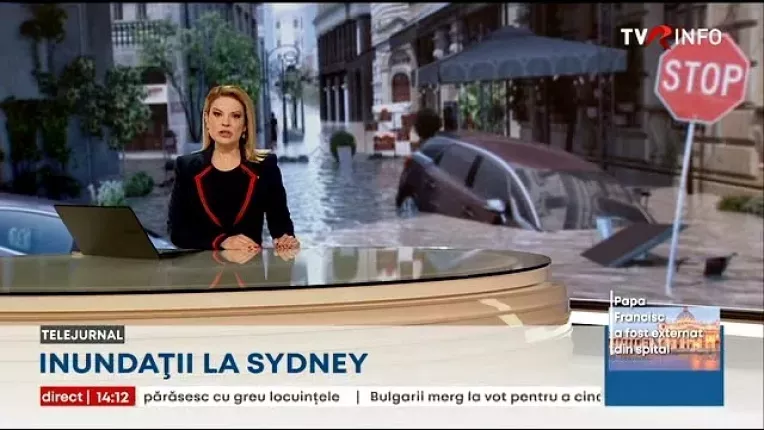 Inundatii provocate de ploi abundente in Sydney. Mai multe strazi au fost acoperite de apa