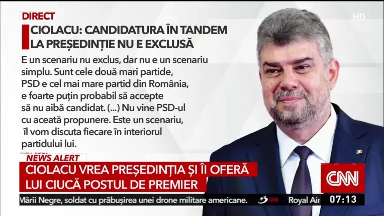 Marcel Ciolacu vrea presedintia Romaniei si ii ofera lui Ciuca functia de prim-ministru