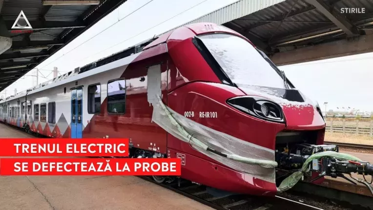 Trenul electric achizitionat de Romania s-a defectat instant